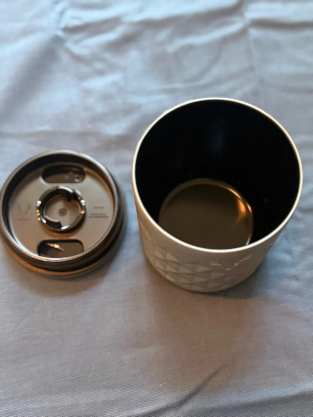 Viski Paragon Double Walled Rocks Tumbler with Lid Platinum- NEW WITHOUT TAGS